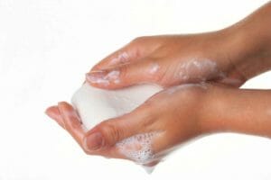hands with soap