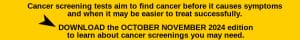 Cancer screening download October November 2024 Edition
